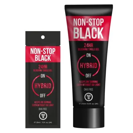 Power Tan Non-Stop Black Hybrid Tingle Gelee Accelerator 250ml